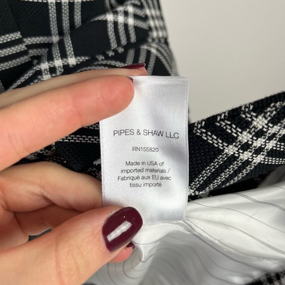 NWOT Veronica Beard Jenny Check Cotton Jacket Short Sleeve Plaid Black USA 6 - Picture 7 of 8